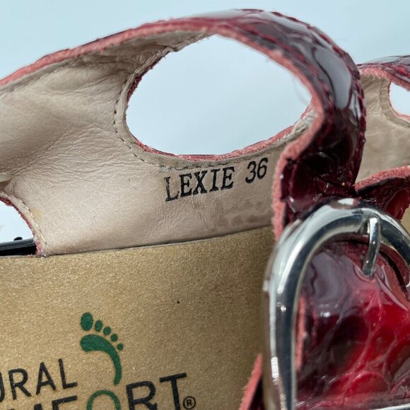 Natural Comfort Lexie Red Leather Comfort Double Strap Sandals Womens EU 36 - Picture 6 of 9